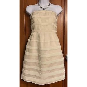 J Crew strapless cream dress